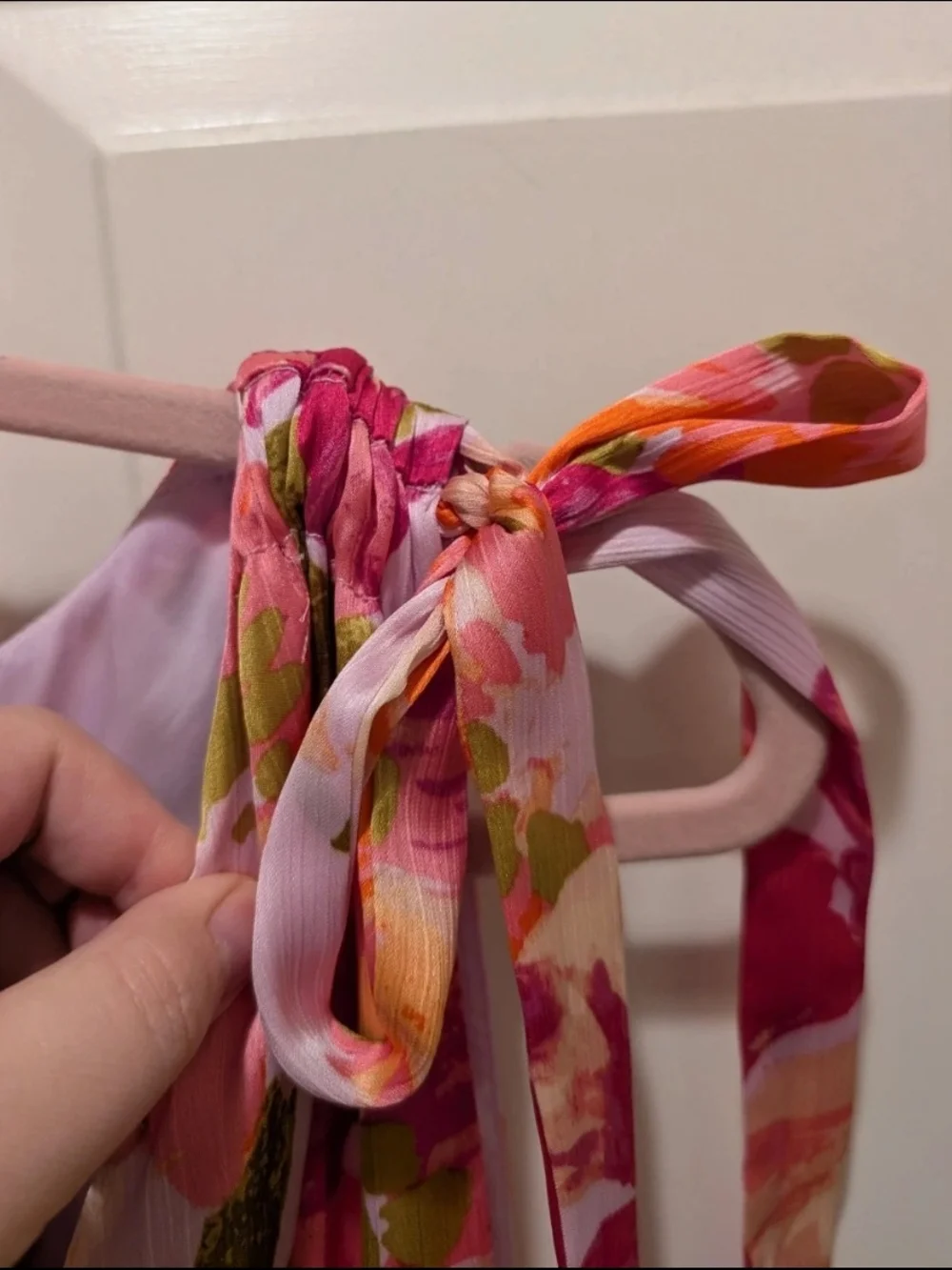 SugarLips Floral Maxi Dress in Pink and Orange